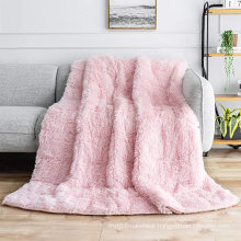 Winter Shaggy Faux Fur 20/15 lbs Weighted Blanket Adult Reduce Anxiety Quilt Decompression Sleep Sherpa Heavy Blankets